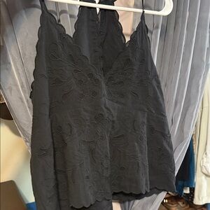 American Eagle Outfitters Black Lace Tank Top